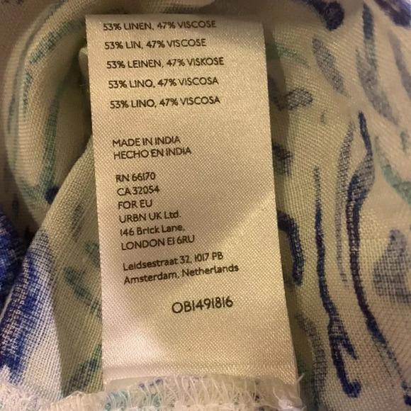 MAEVE by ANTHROPOLOGIE‎ NWOT Classic Surf Shirt in Blue Motif - Picture 10 of 11